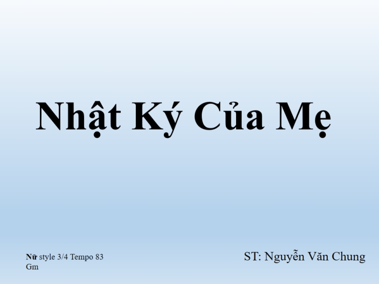 Nhật Ký Của Mẹ