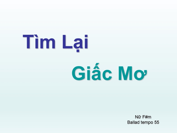 Tìm Lại Giấc Mơ