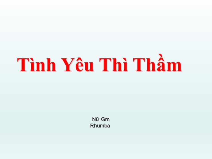 Tình Yêu Thì Thầm