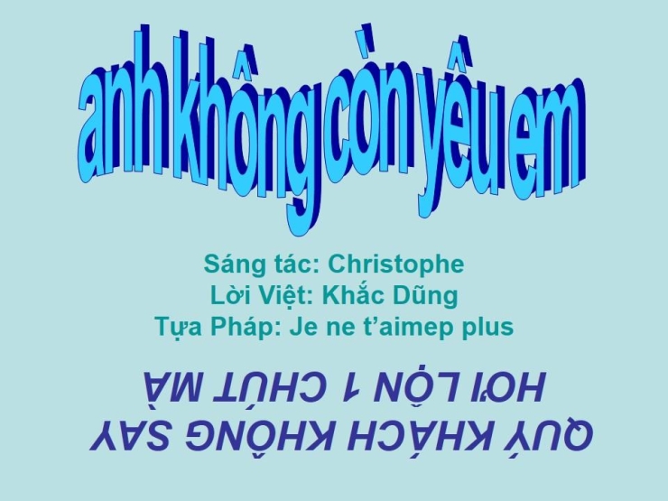 Anh Không Còn Yêu Em