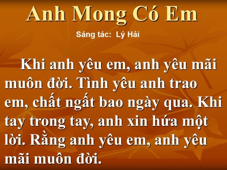 Anh Mong Có Em