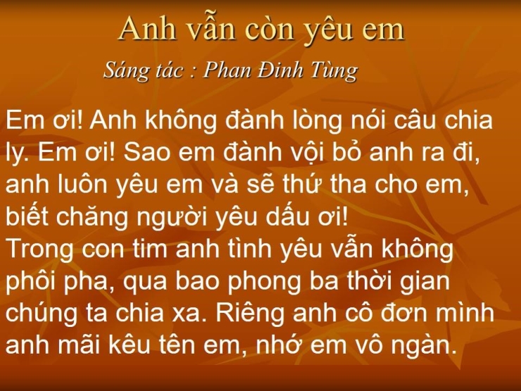 Anh Vẫn Còn Yêu Em