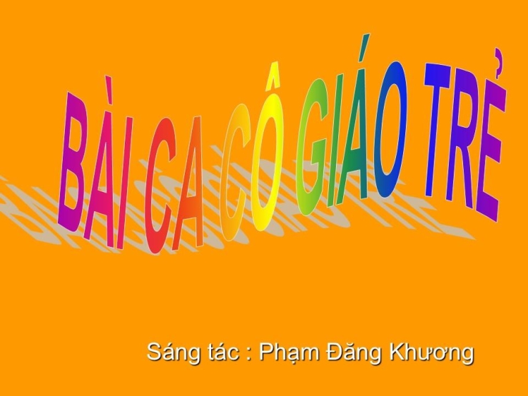 Bài Ca Cô Giáo Trẻ