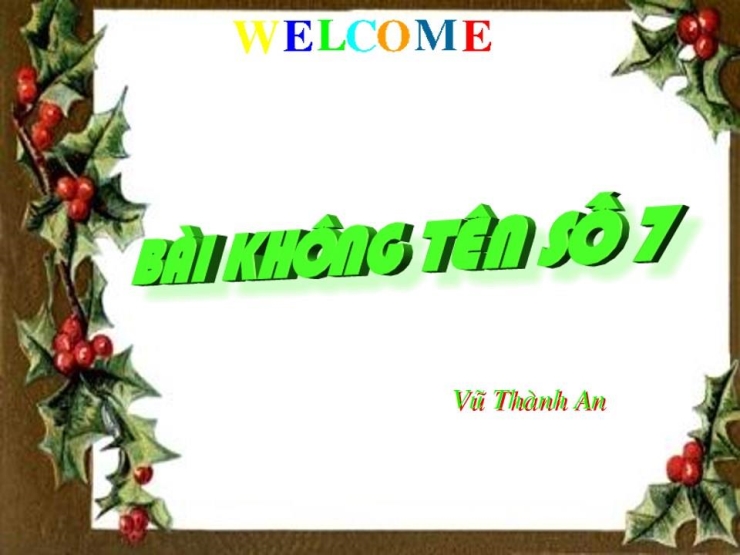 Bài Không Tên Số 7
