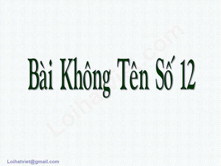 Bài Không Tên Số 12 Bên Nhau Chiều Gió Lộng