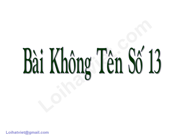 Bài Không Tên Số 13 Tình Xưa Gái Huế
