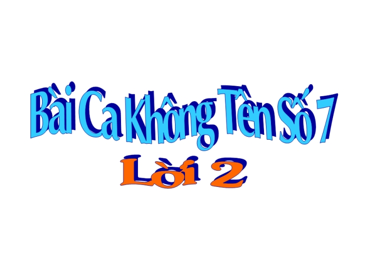 Bài Không Tên Số 7 Lời 2