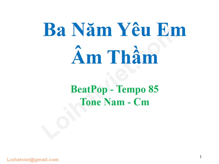 Ba năm yêu em âm thầm