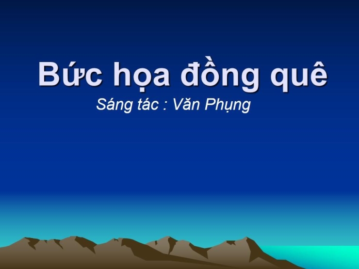 Bức Họa Đồng Quê