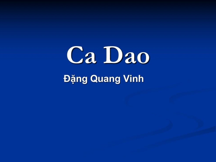 Ca Dao Tình Mẹ