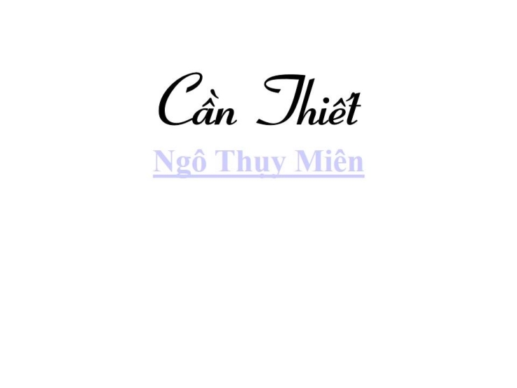 Cần Thiết