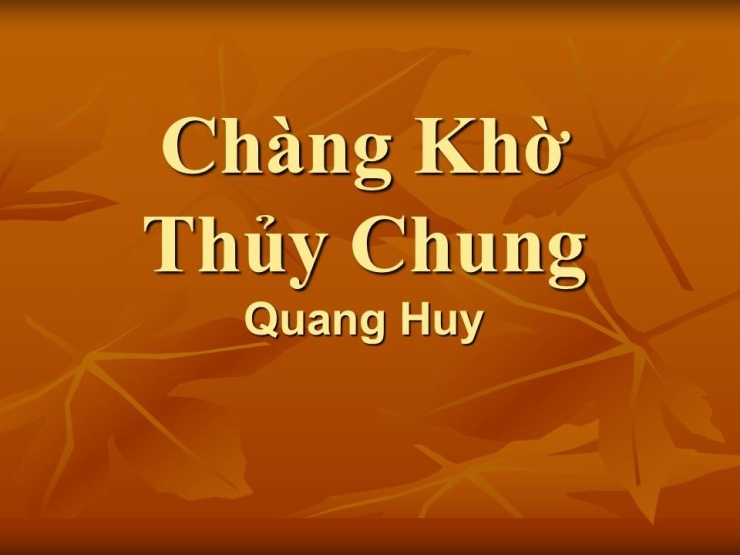Chàng Khờ Thủy Chung