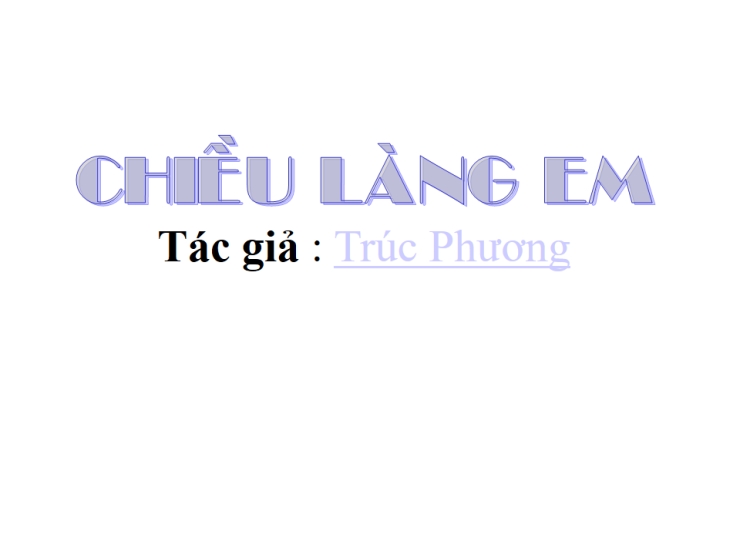 Chiều Làng Em