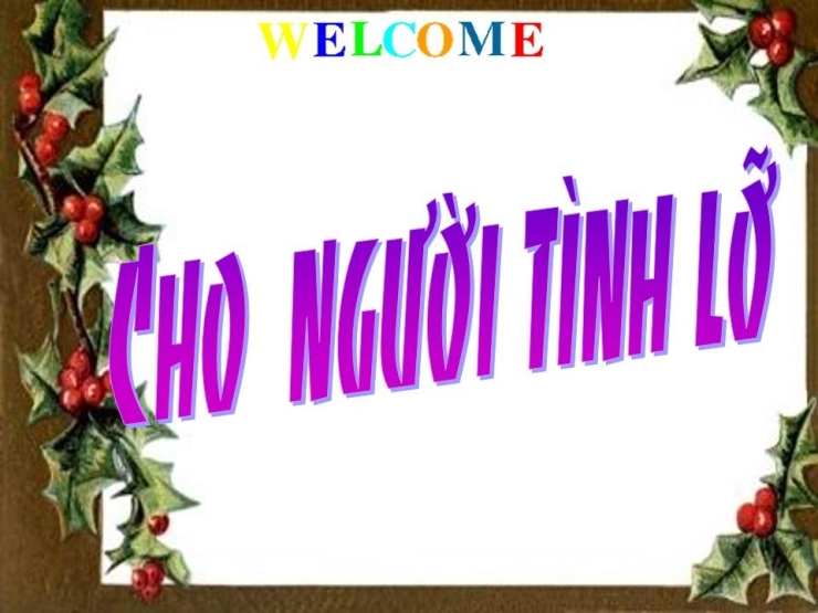 Cho Người Tình Lỡ