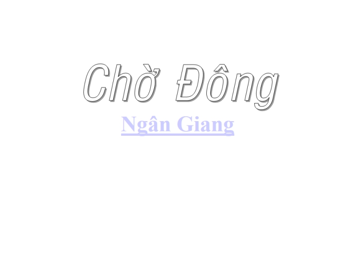 Chờ Đông