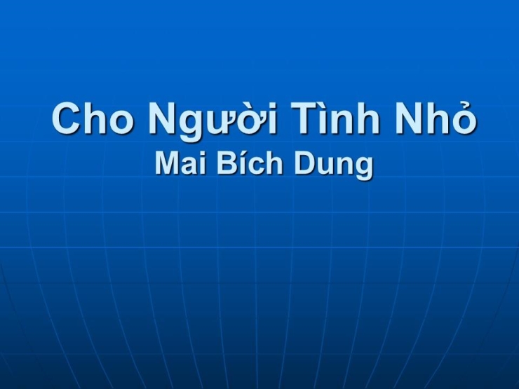 Cho Người Tình Nhỏ