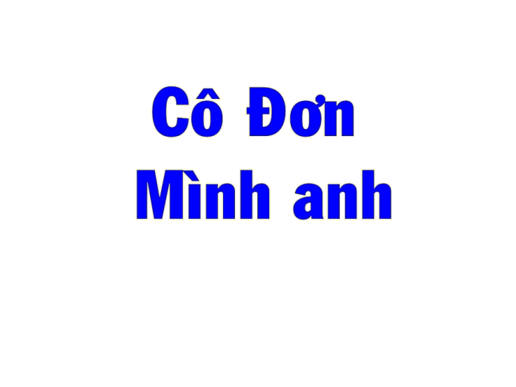 Cô Đơn Mình Anh