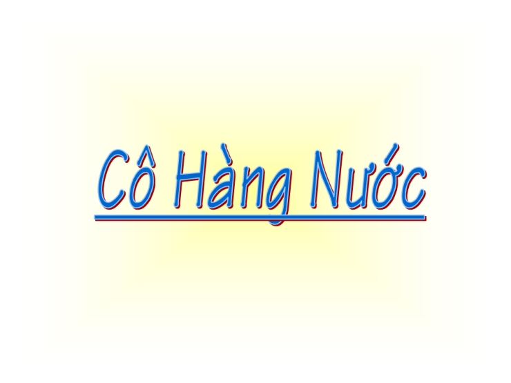 Cô Hàng Nước