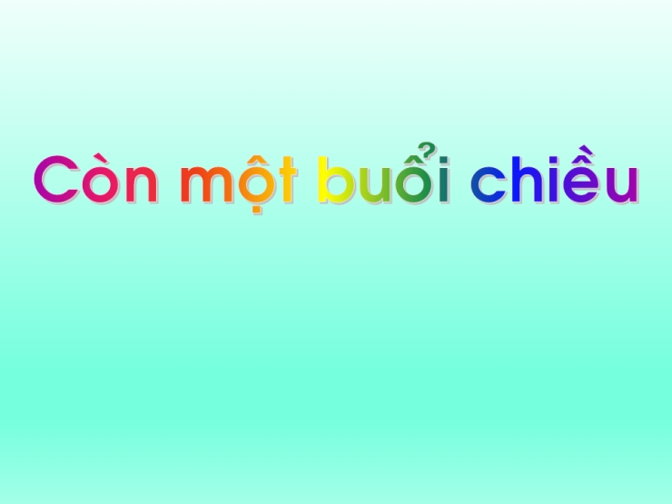 Còn Một Buổi Chiều