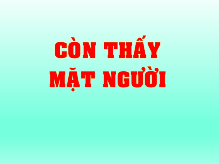 Còn Thấy Mặt Người