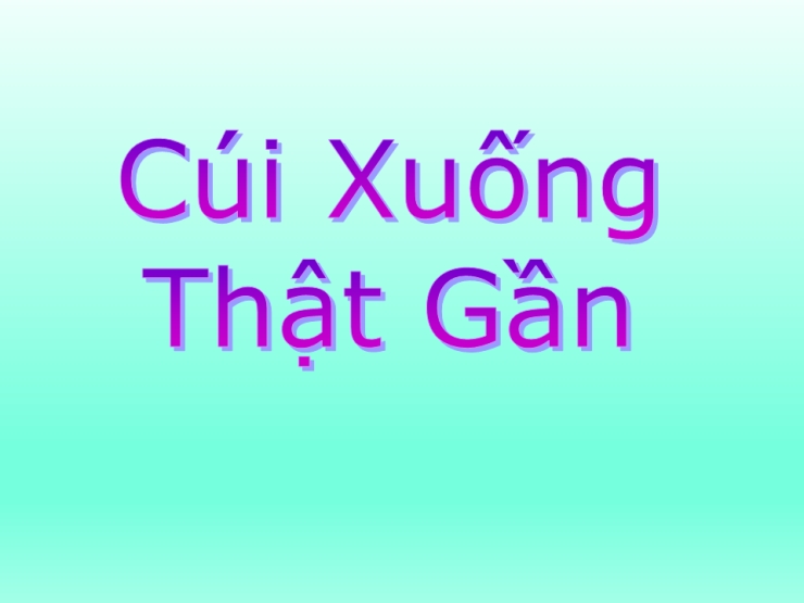 Cúi Xuống Thật Gần