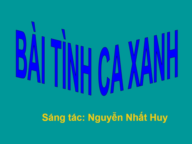 Bài tình ca màu xanh