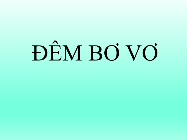 Đêm Bơ Vơ