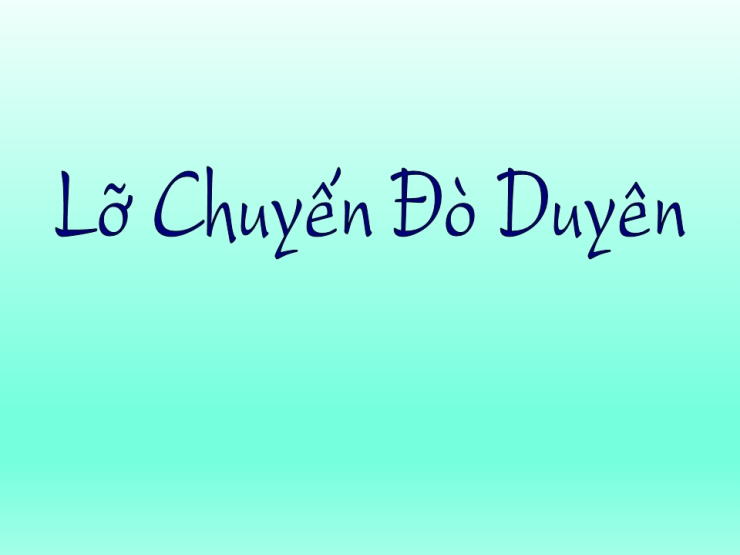 Đò Tình Lỡ Chuyến