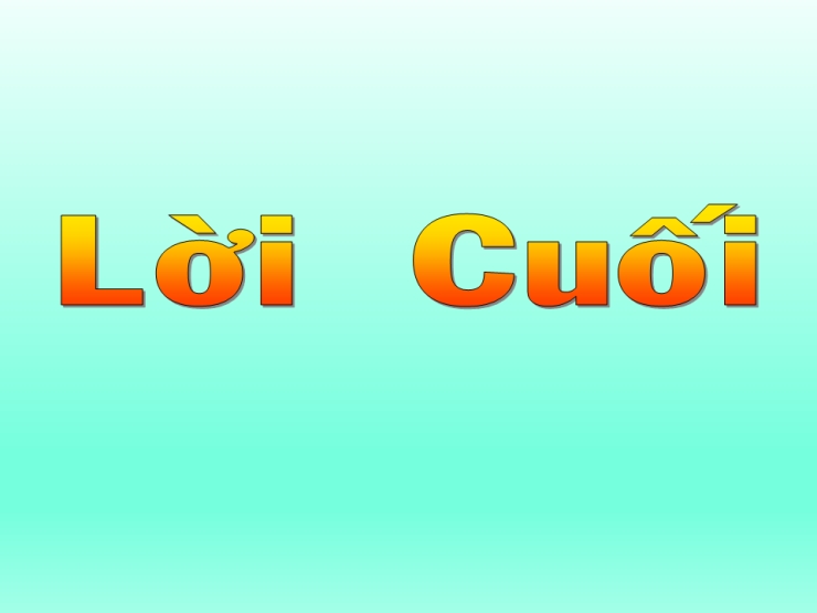 Lời Cuối