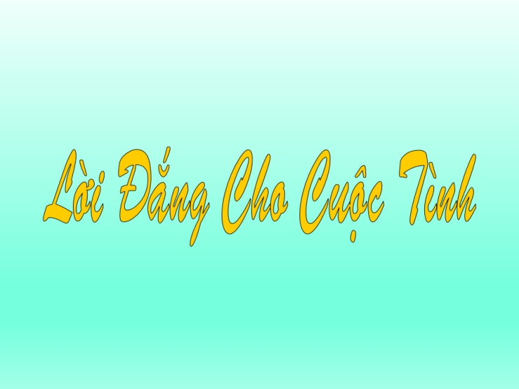 Lời Đắng Cho Cuộc Tình