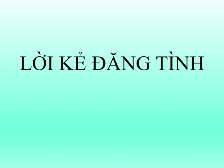 Lời Kẻ Đăng Trình