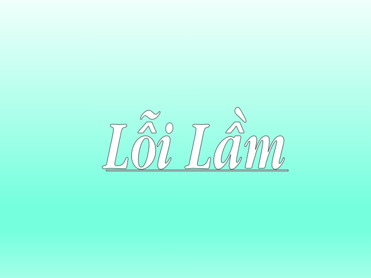 Lỗi Lầm