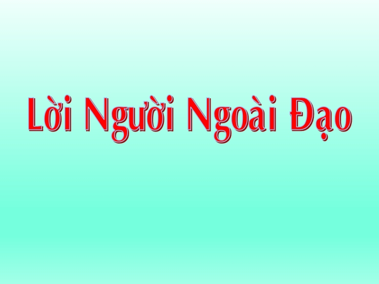 Lời Người Ngoại Đạo