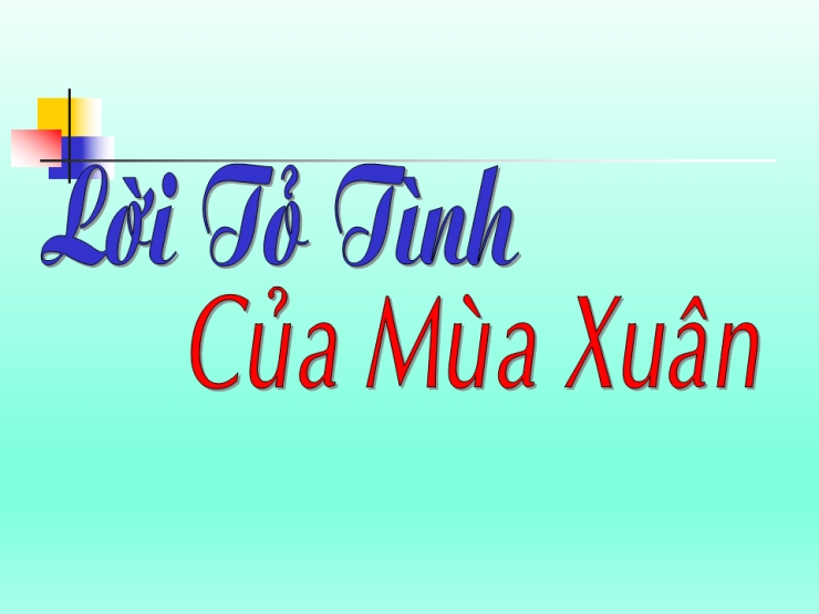 Lời Tỏ Tình Mùa Xuân