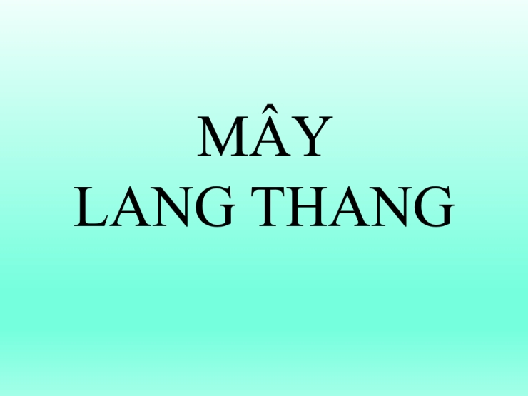 Mây Lang Thang