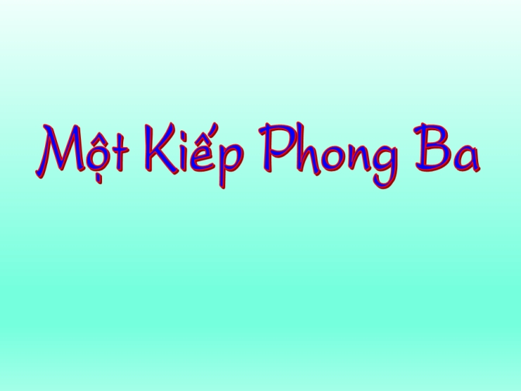 Một Kiếp Phong Ba