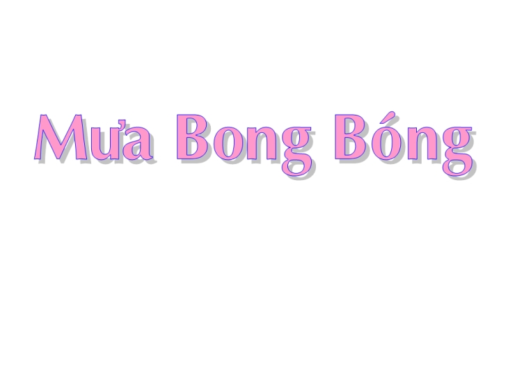 Mưa Bong Bóng