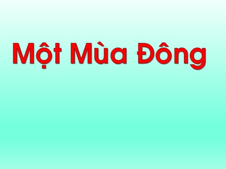 Một Mùa Đông