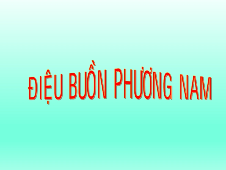 Điệu Buồn Phương Nam (Tân Cổ)