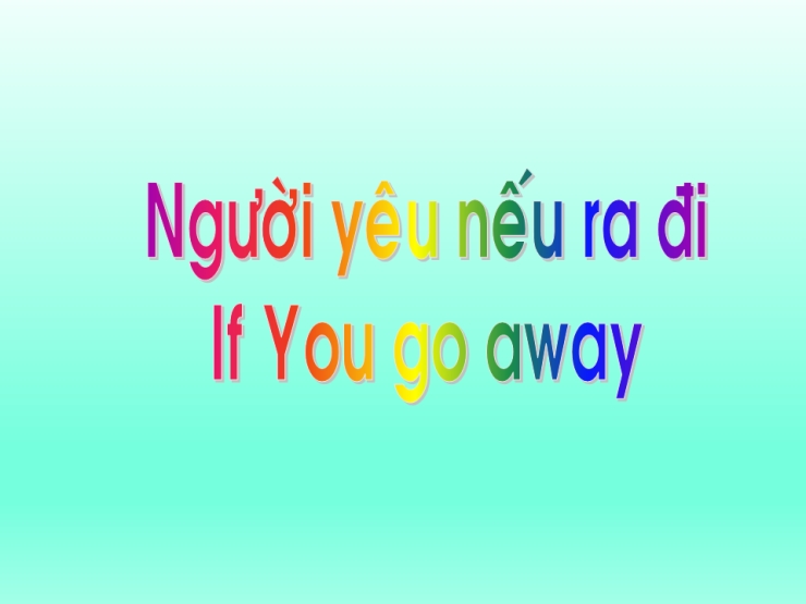 Người Yêu Nếu Ra Đi