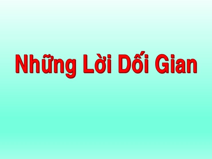 Những Lời Dối Gian