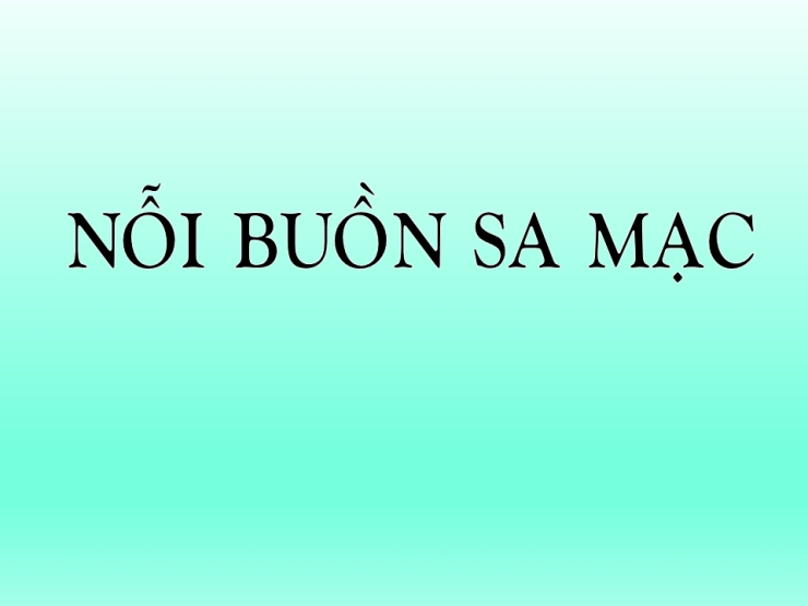 Nỗi Buồn Sa Mạc