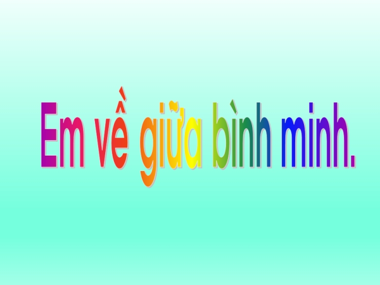 Em Về Giữa Bình Minh