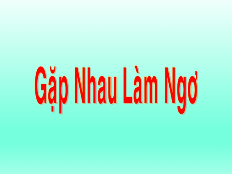Gặp Nhau Làm Ngơ