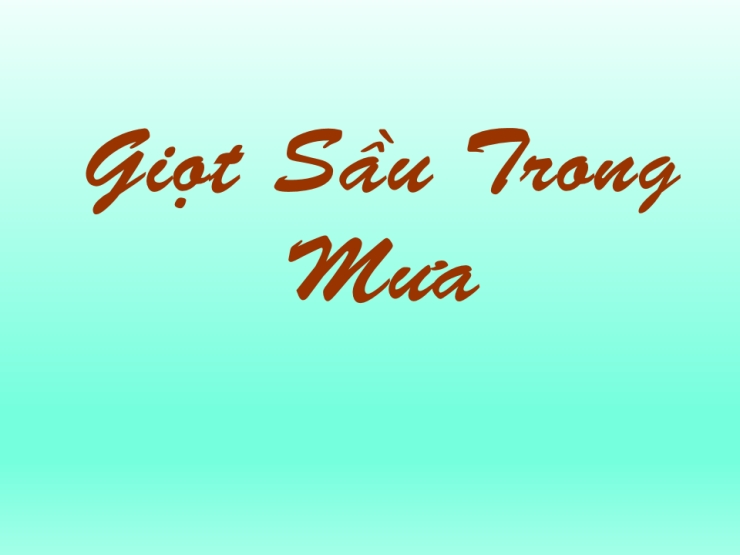 Giọt Sầu Trong Mưa