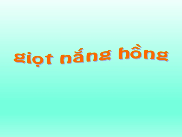 Giọt Nắng Hồng
