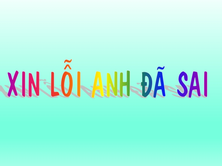 Xin Lỗi Anh Đã Sai 