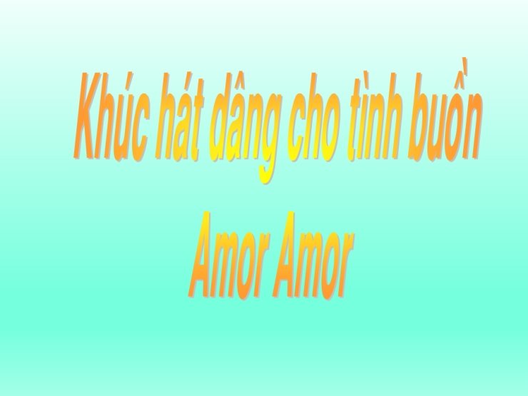 Khúc Hát Dâng Cho Tình Buồn