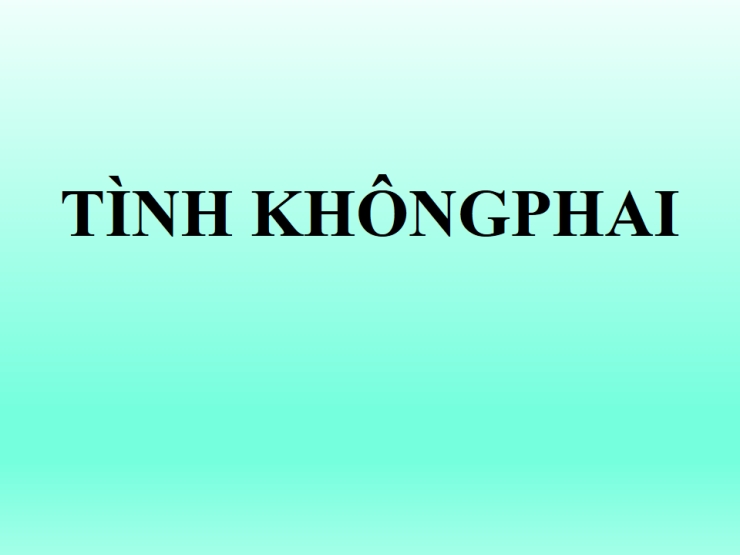 Tình Không Phai