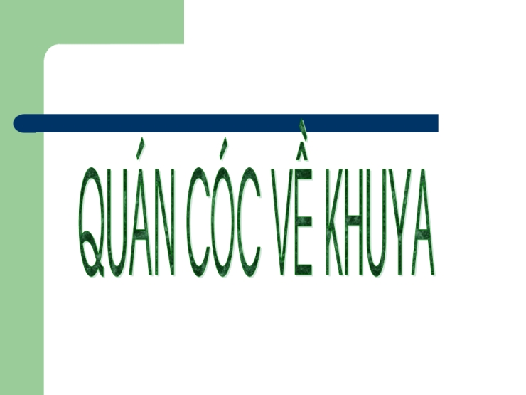 Quán Cóc Về Khuya